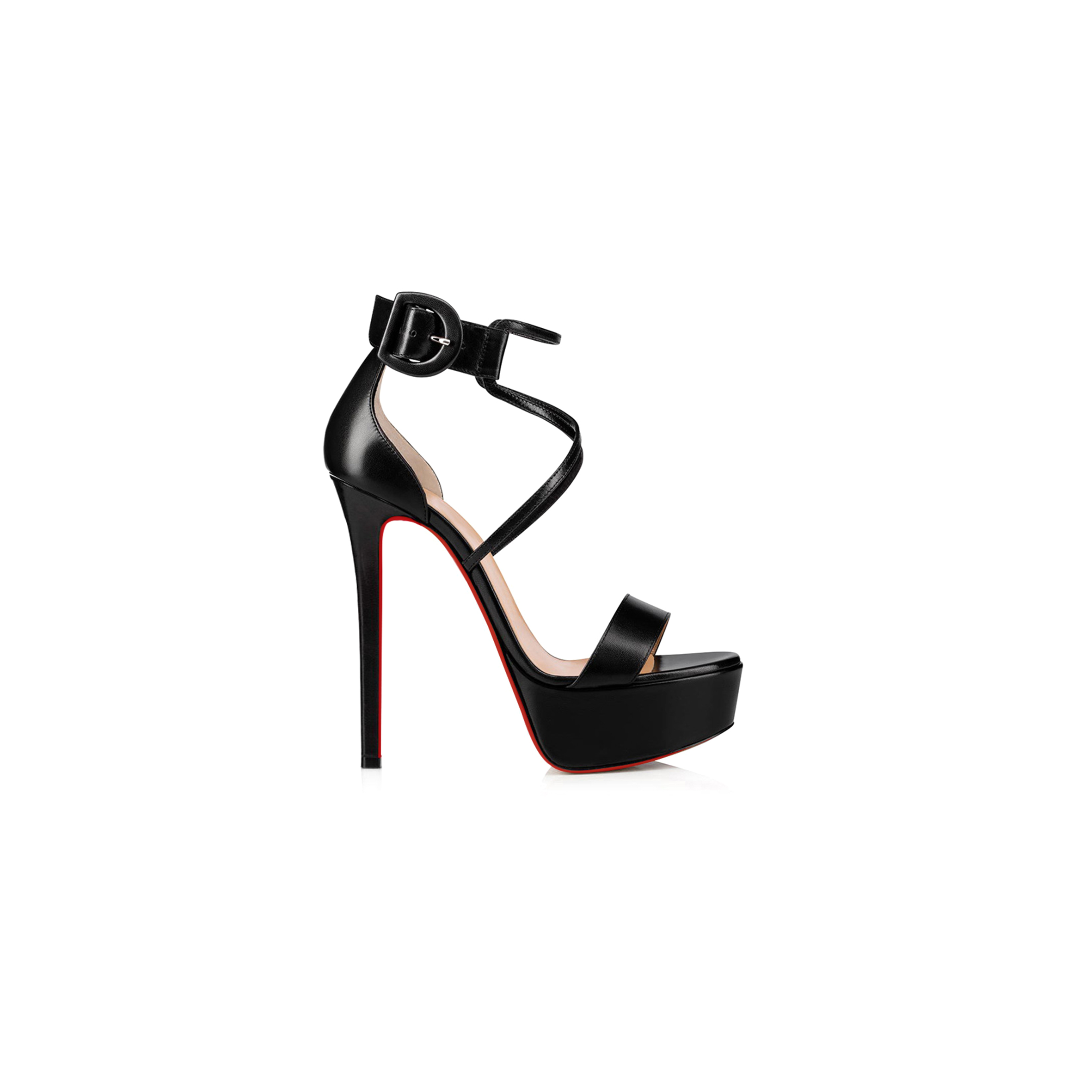 CHRISTIAN LOUBOUTIN CHOCA 150 BLACK PLATFORM HEELS 1190566BK01